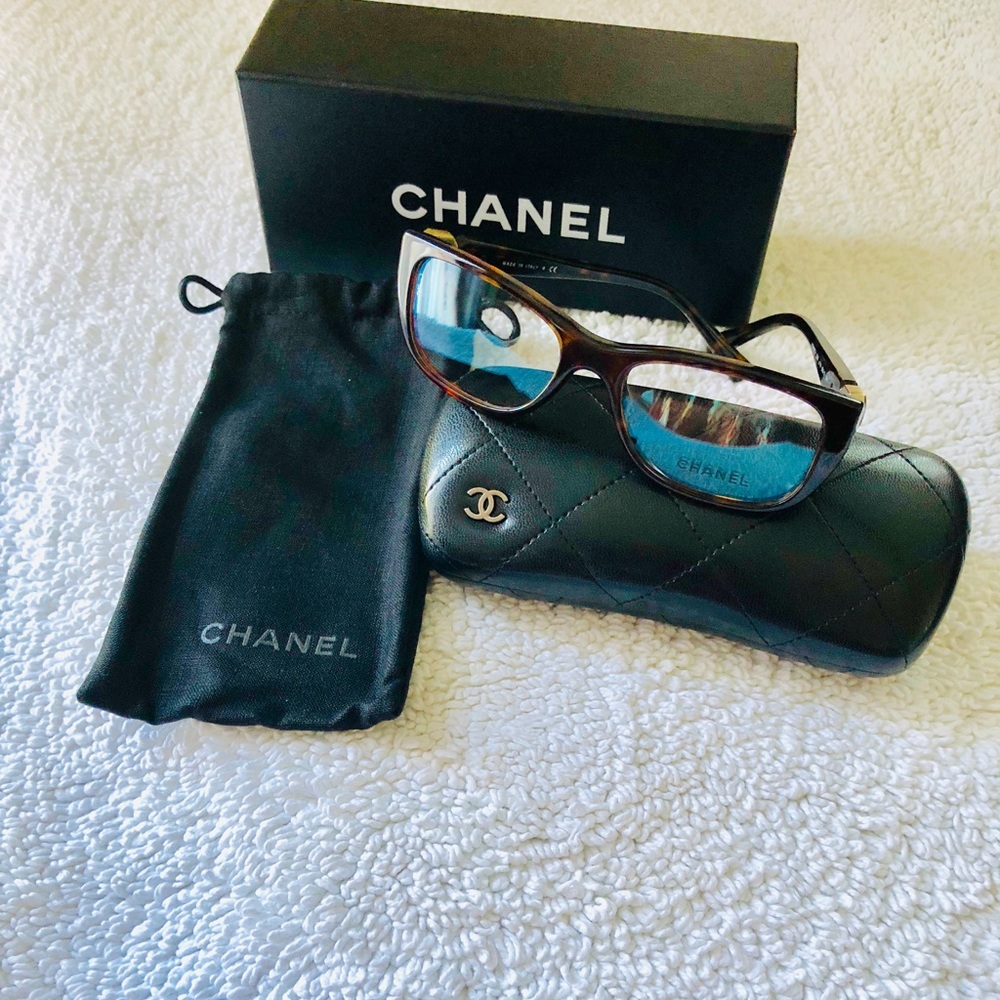 Authentic CHANEL |  Havana Frame Eyeglasses